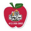 3.87x4 Customized Apple Shaped Magnets 20 Mil