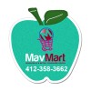 3.87x4 Custom Apple Shaped Magnets 20 Mil