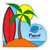 3x3 Custom Printed Beach Shaped Magnets 20 Mil