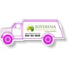 4.09 x 1.66 Custom Oil Truck Shape Magnets 20 Mil