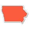 Custom Iowa Shaped Magnets 20 Mil