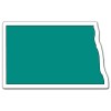 Custom North Dakota Shaped Magnets 20 Mil