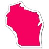 Customized Wisconsin Shaped Magnets 20 Mil 
