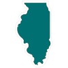 Custom Printed Illinois Shaped Magnets 20 Mil