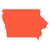 Custom Printed Iowa Shaped Magnets 20 Mil