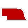 Customized Nebraska Shaped Magnets 20 Mil