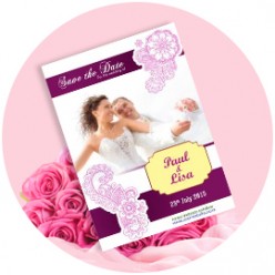 Flowers Theme Wedding Magnets