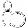 2x2.31 Custom Printed Bowling Shaped Magnets 20 Mil
