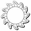 2.5x2.5 Custom Sun Shaped Magnets 20 Mil