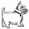 2.25x2.31 Custom Dog Shaped Magnets 20 Mil