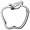 2.5x2.5 Custom Printed Apple Shaped Magnets 20 Mil