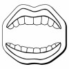 1.75x1.87 Custom Mouth Shaped Magnets 20 Mil