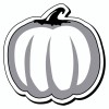 2.5x2.5 Custom Printed Pumpkin Shaped Magnets 20 Mil