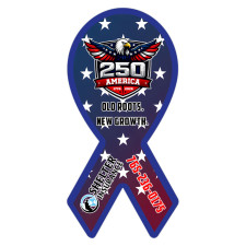 2x4.12 Customized Ribbon Shaped Outdoor Magnets - 30 Mil