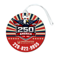3.5 Inch Custom Round Shape Luggage Tags