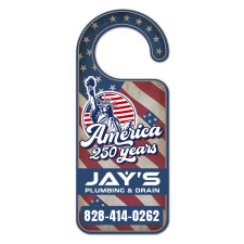 3.5x8.5 Inch Custom Round Handle Full Color Door Hangers - 14 pt Paper