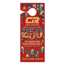3.5x8.5 Inch Customized One Sided Full Color Door Hangers - 14 pt Paper