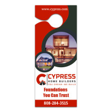 3.5x8.5 Inch Custom Full Color One Sided Door Hangers - 16 pt