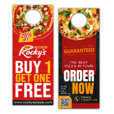 4.5x11 Inch Custom Full Color Double Sided Door Hangers - 14 pt