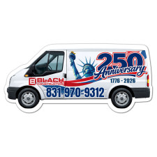 4.75x2.213 Custom Sprinter Van Shaped Magnets - 20 Mil