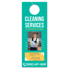 4.25x11 Inch Full Color One Sided Door Hangers - 16 pt Paper