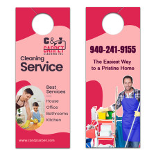 4.5x11 Inch Full Color Double Sided Door Hangers - 16 pt Paper