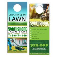 4.25x11 Inch Custom Printed Full Color Double Sided Door Hangers - 14 pt