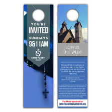 4x14 Inch Full Color Double Sided Door Hangers - 16 pt Paper