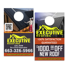 5.25x8.5 Inch Custom Printed Full Color Double Sided Door Hangers - 14 pt