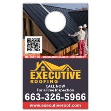 5.25x8.5 Inch Custom Full Color One Sided Door Hangers - 14 pt