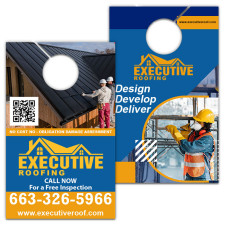5.25x8.5 Inch Custom Full Color Double Sided Door Hangers - 16 pt