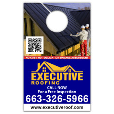 5.25x8.5 Inch Custom Full Color One Sided Door Hangers - 16 pt