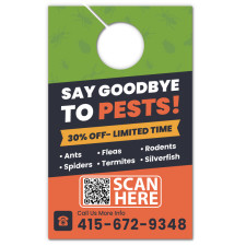 5.25x8.5 Inch Full Color One Sided Door Hangers - 14 pt Synthetic