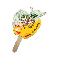 5x5 Inch Customized Apple Shape Full Color One Sided Mini Hand Fans - 16 pt