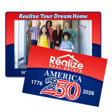 7.37x5 Inch Custom Picture Frame Magnets with Round Corners - 20 Mil