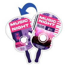 Custom Budget Guitar-Shaped Hand Fans - Two Side