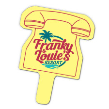 Custom Printed Budget Telephone Shaped Hand Fans - One Side