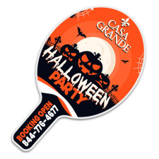 Custom Printed Economy Full Color Oval Hand Fans - One Side