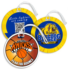 3.5 Inch Custom Round Shaped Luggage Tags