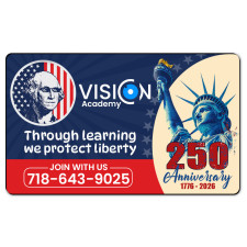 USA 250th Customized 3x5 Round Corner Indoor Magnet - 20 Mil