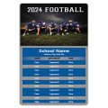 4x7 Custom School Sports Schedule Magnets 20 Mil Round Corners 