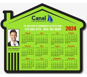 House Shaped Calendar Magnets 25 Mil