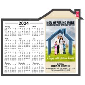4.75x3.87 Customized Real Estate House Shape Indoor Magnets 30 Mil