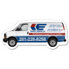 3.75x1.62 Custom Delivery Van Shape Magnets 20 Mil