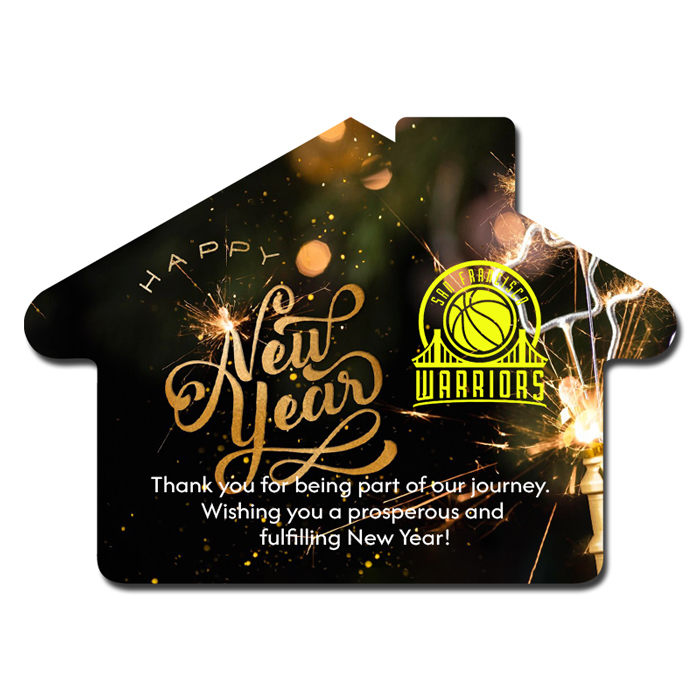 3.5x2.5 Custom House Shape New Year Magnets 20 Mil