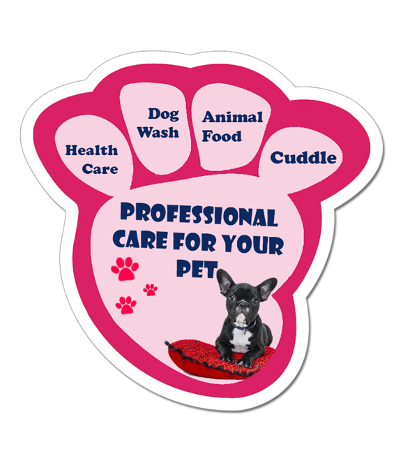 Dog Paw Shaped Magnet 'I Rescued My Best Friend' – 5.5" Vinyl, Indoor/Outdoor