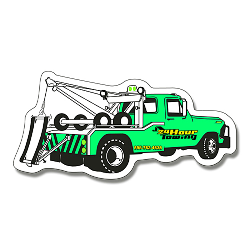 4.7449x2.2937 Custom Tow Truck Shape 20 Mil