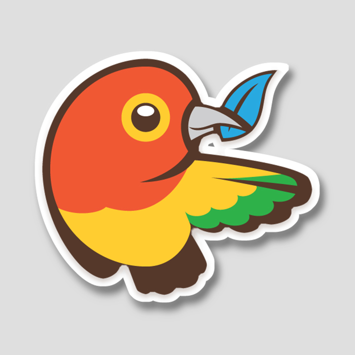 Promotional Die Cut Stickers 12.01 to 14 Square Inches - Removable White Film Matte Lamination