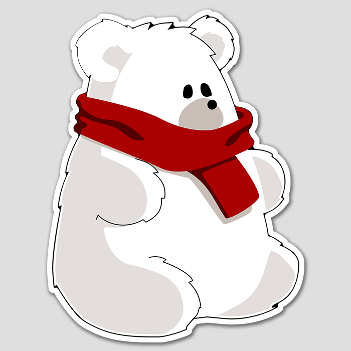 Custom Die Cut Stickers 18.01 to 20 Square Inches - Repositionable White Shiny Lamination Paper