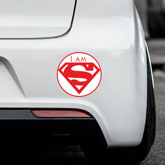 5.75 Inch Customized Circle Outdoor White Vinyl Bumper Stickers